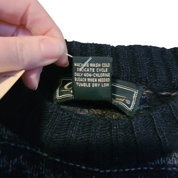 Deadstock VTG 90s Knit Sweater Mens XL Grandpacore Dad Cosby Wool Blend Biggie - Picture 5 of 9